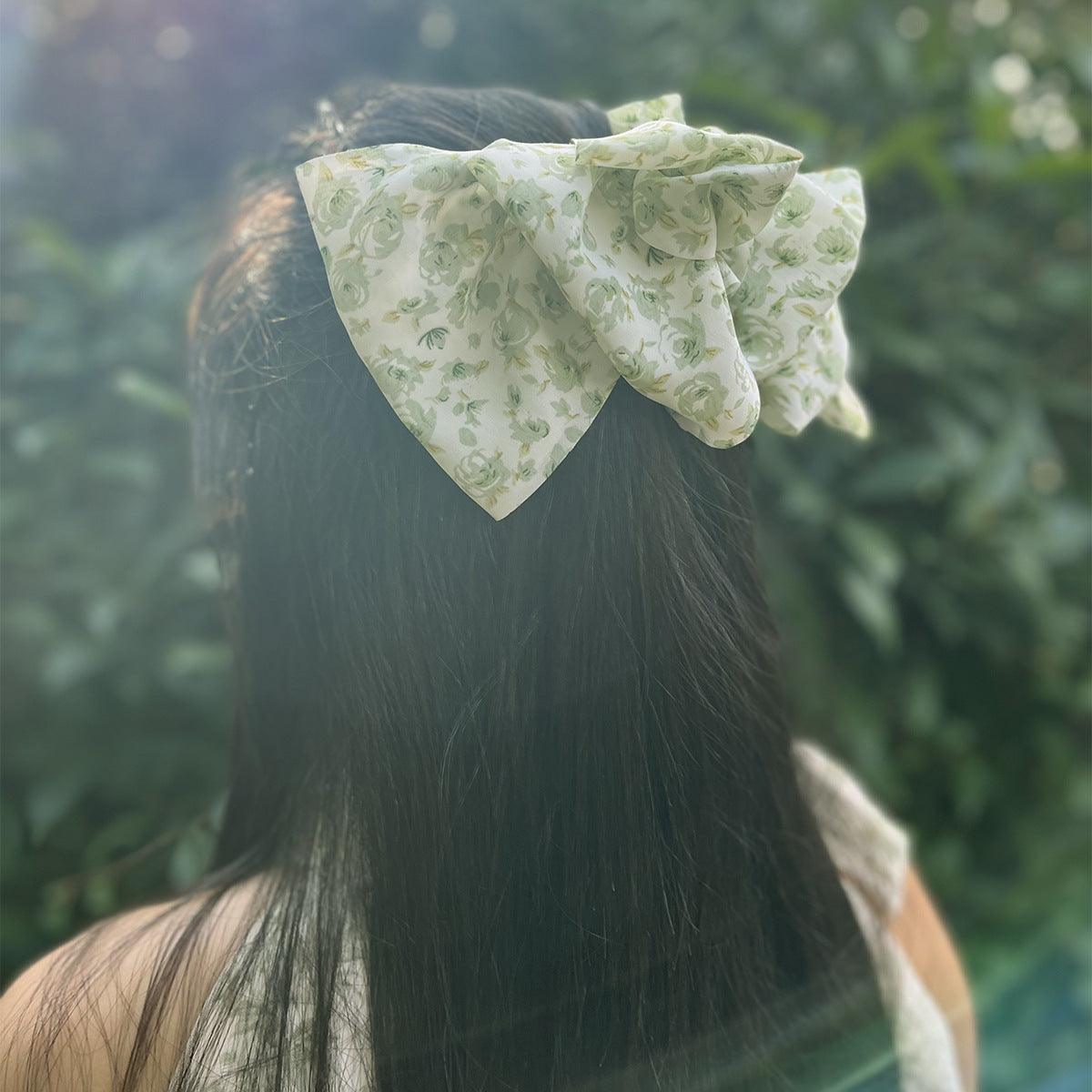 1 PCS Extra Large Floral Cloud Style Hair Bow Hair Clip - Belle Rose Nails