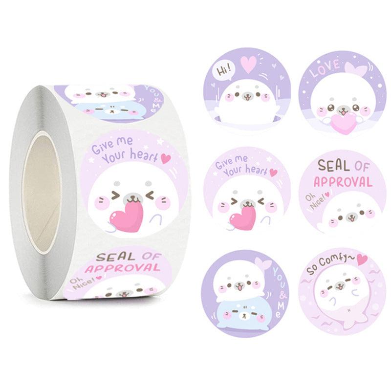 1 Roll of Cute Corgi Dog Stickers, 1 inch, 500pcs/roll – Belle