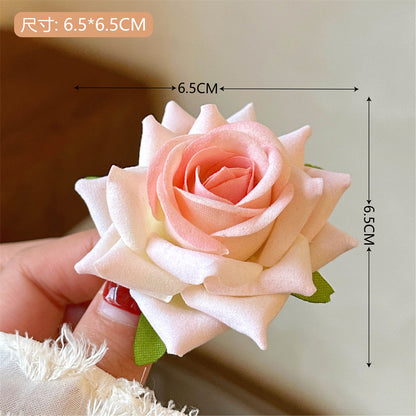 1 PCS Romantic Rose Red/Pink Hair Clip