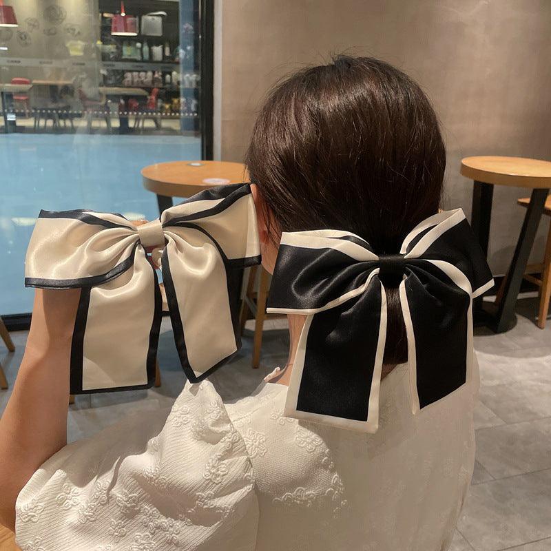 BF SALE] 1 PCS Elegant Black and White Bowtie Hair Tie  display picture 1