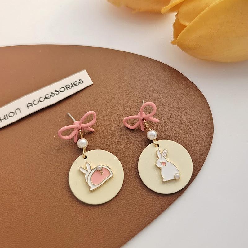 1 Pair Cute and Funny Bunny Rabbit Earrings - Belle Rose Nails