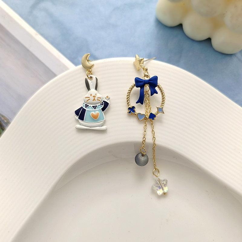 1 Pair Magic Cat with Moon and Stars Earrings - Belle Rose Nails