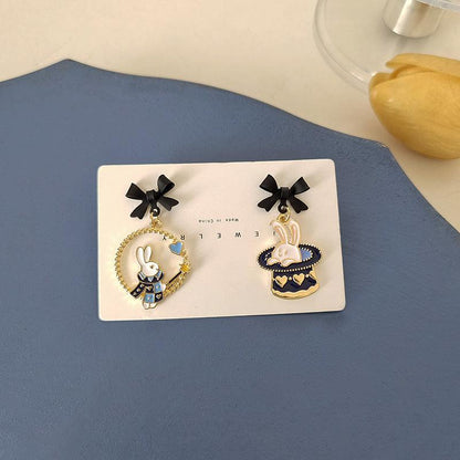 1 Pair Magician's Hat and Magic Bunny Rabbit Earrings - Belle Rose Nails
