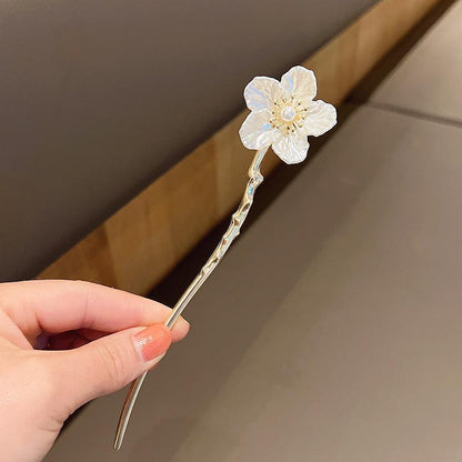 1 PCS Camellia Flower Hair Chopstick Hair Stick Updo Styling Tool - Belle Rose Nails