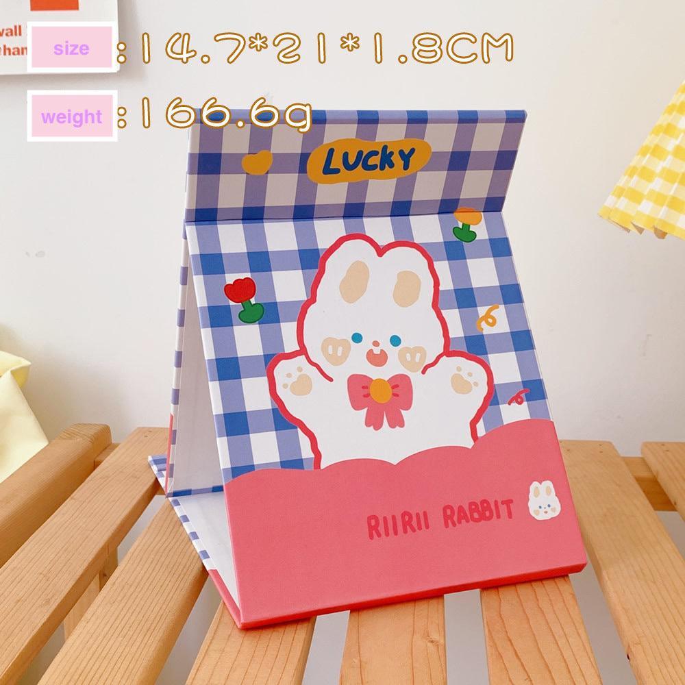 1 PCS Foldable Kawaii Cute Mirror with Stand- Bunny; Bear - Belle Rose Nails