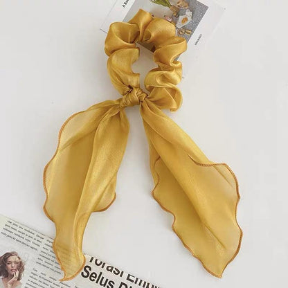 1 PCS Glittering Chiffon Ribbon Hair Tie Hair Band Scrunchies (Multiple Colors) - Belle Rose Nails