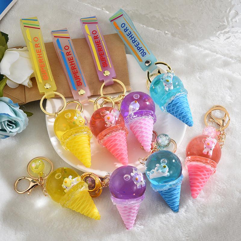 Touchy Style Cute Ice Cream Keychain