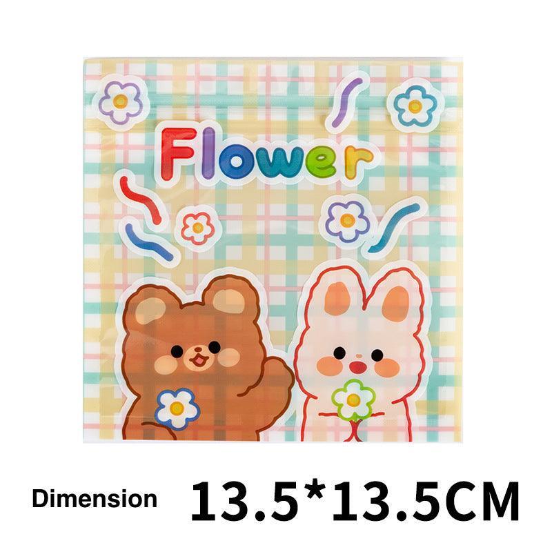 10 PCS Cute Cartoon Sealable Plastic Gift Bag 13.5*13.5 cm - Belle Rose Nails