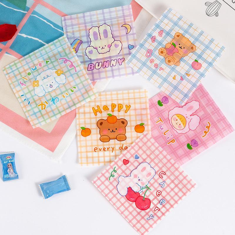 10 PCS Cute Cartoon Sealable Plastic Gift Bag 13.5*13.5 cm - Belle Rose Nails