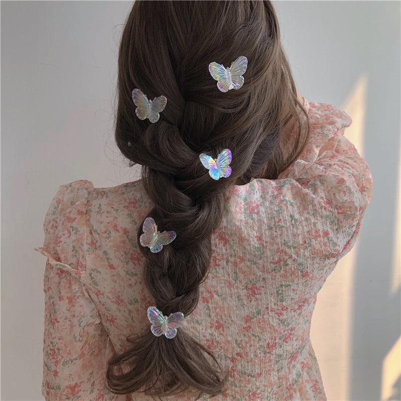 Belle Rose Nails 5 Pcs Mermaid Glittering Butterfly Hair Clips