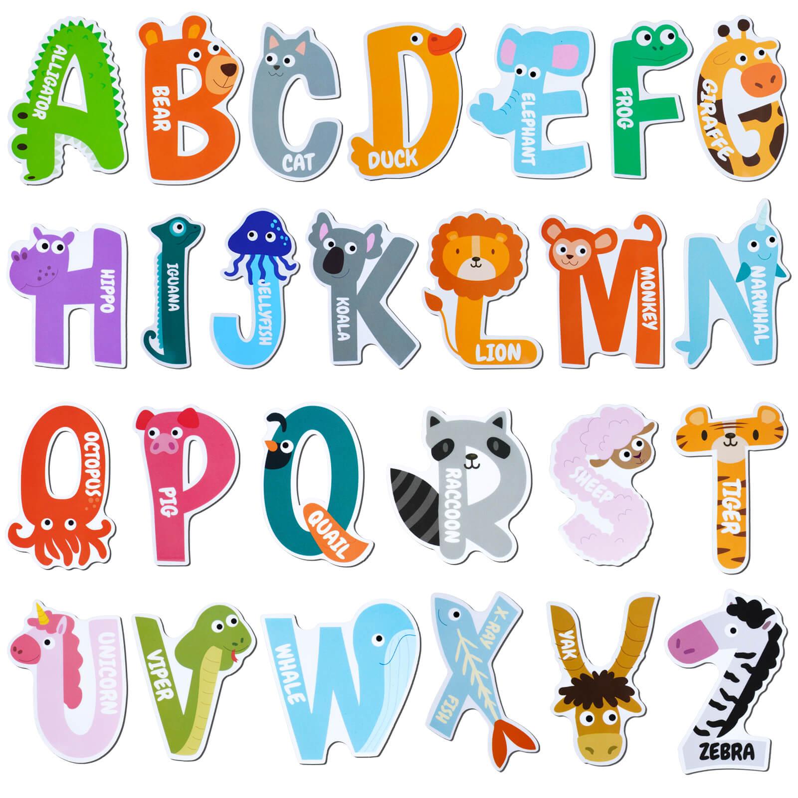 ABC Animal Alphabet Magnets Fridge Magnets – Belle Rose Nails