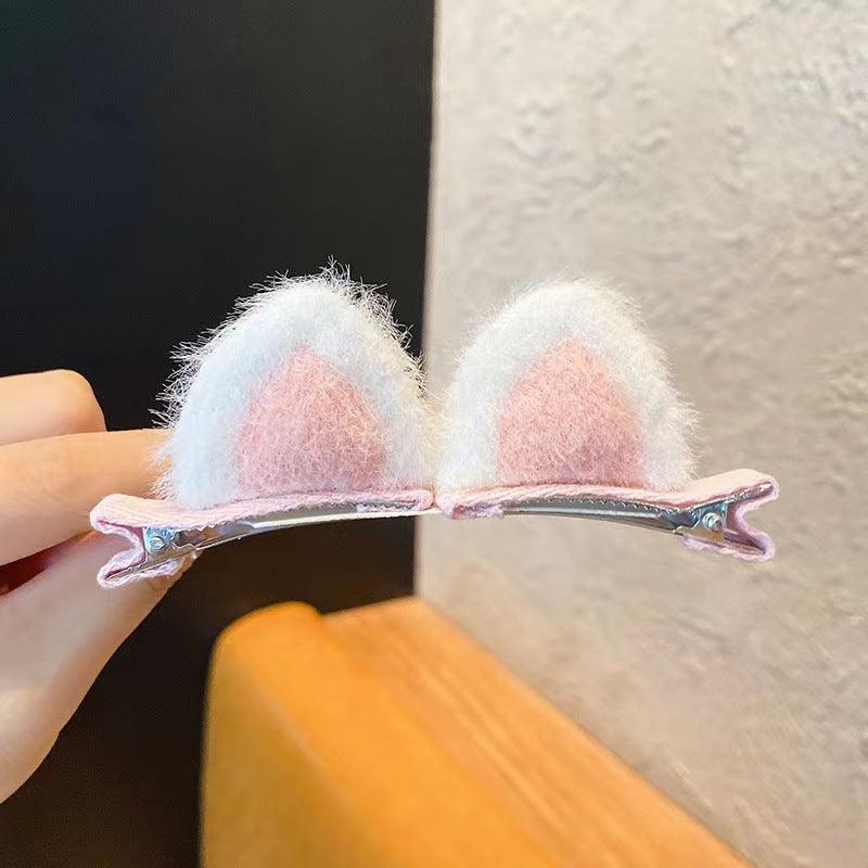 [AUTUMN SALE] 1 Pair of Fluffy Cat Ears Hair Clips - Belle Rose Nails