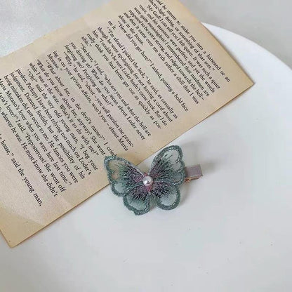 [AUTUMN SALE] 1 PCS Embroidery Butterfly Hair Clips - Belle Rose Nails