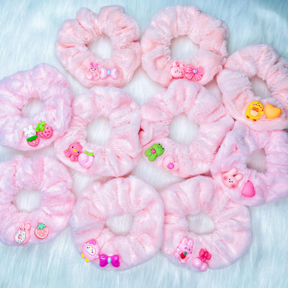 [AUTUMN SALE] 1 PCS Kawaii Animals/Fruits Fluffy Scrunchie Hair Tie - Belle Rose Nails