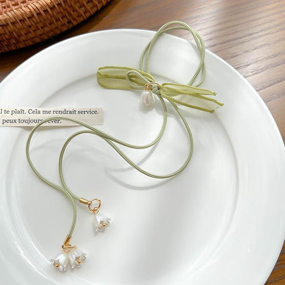 [AUTUMN SALE] 1 PCS Lily of the Valley Flower Hair Tie - Belle Rose Nails