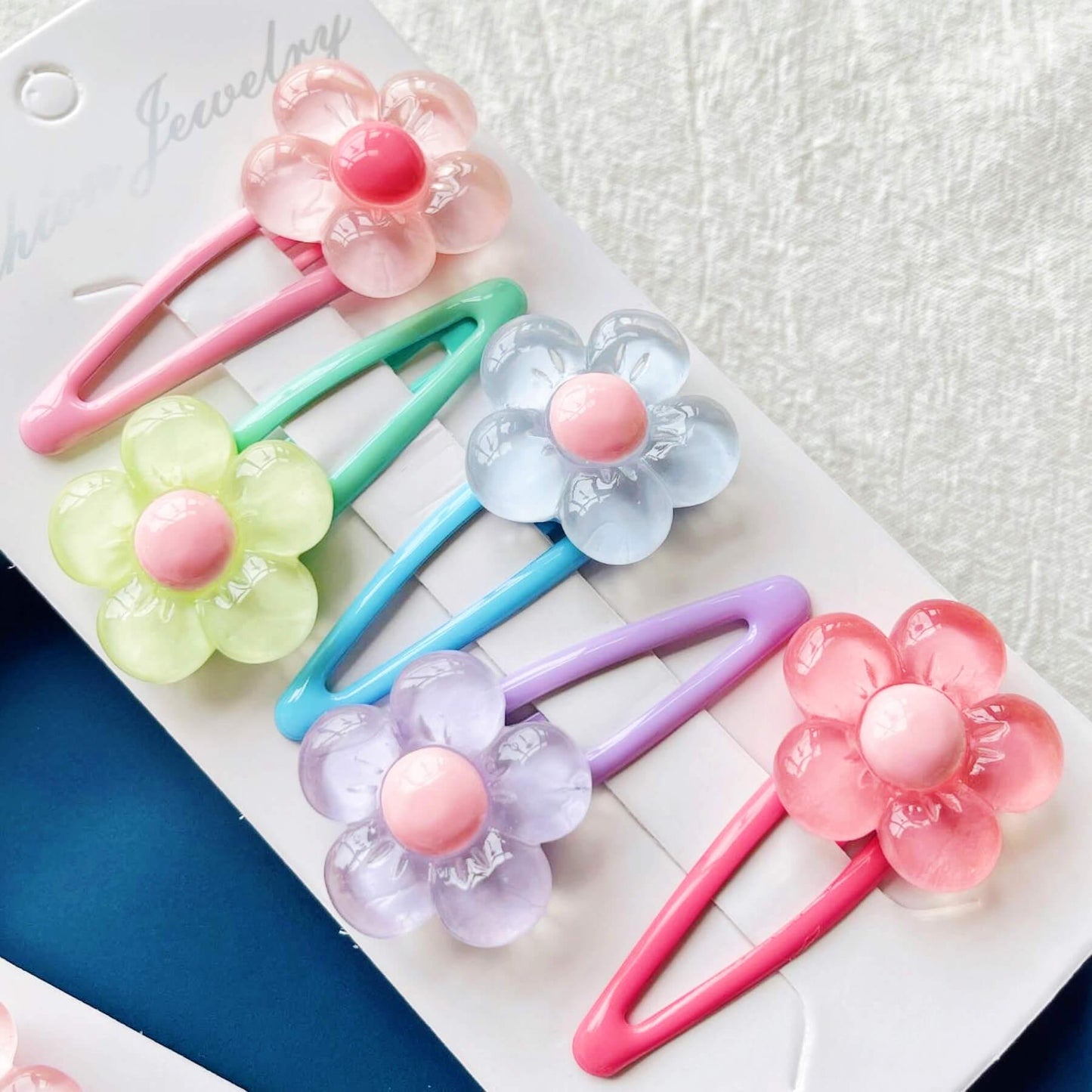 [AUTUMN SALE] 5 Pack Cherry Blossom Flowers Hair Clips - Belle Rose Nails