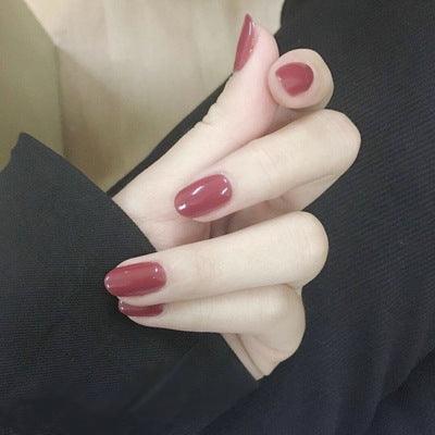 Jelly Bean Paste Red Pure Color Press On Nails - Belle Rose Nails