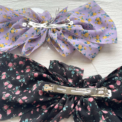[BF SALE] 1 PCS Floral Chiffon Extra Large Multi-Layer Hair Bow