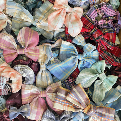 [SCOOPING TIME] 1 Big Scoop of JK Plaid Designs Scrunchies/Hair Bows/Hair Ties/Hair Clips Mix Pack-#LOT 2 MORE LARGE HAIR BOWS ADDED! - Belle Rose Nails